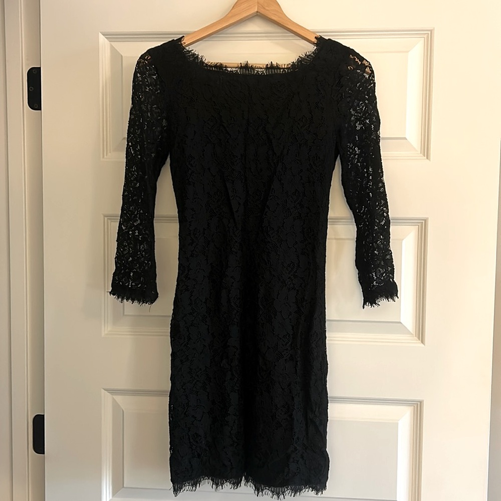 Diane von Furstenberg black lace mini , 2